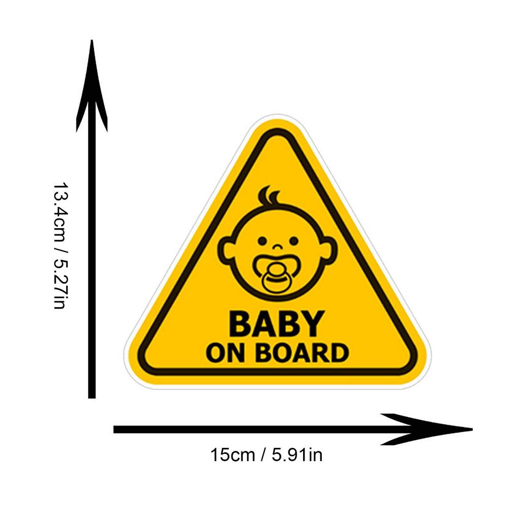 Baby On Board Sticker 13.4X15cm Warning Safety Stickers Baby In Car Sticker Car Window Cling Reusable Waterproof Baby On Board