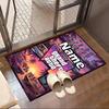 Personalizowany dywanik z nadrukiem Grand Theft Auto VI z imieniem, wszechstronny dywan do wystroju domu, do pokoju zabaw, mieszkania, na balkon, do przedpokoju, korytarza, prezent