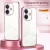 For Oppo A3x 5G Case Electroplating Frame Soft TPU Phone Cover
