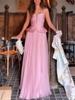European-American Women's Fashion Sleeveless Bandeau Dress - French-Style Long Skirt 8207