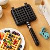 Long Handle Waffle Baking Mold Square Toast Frying Pan Easy Clean Waffle Metal Mold Pan  Baking