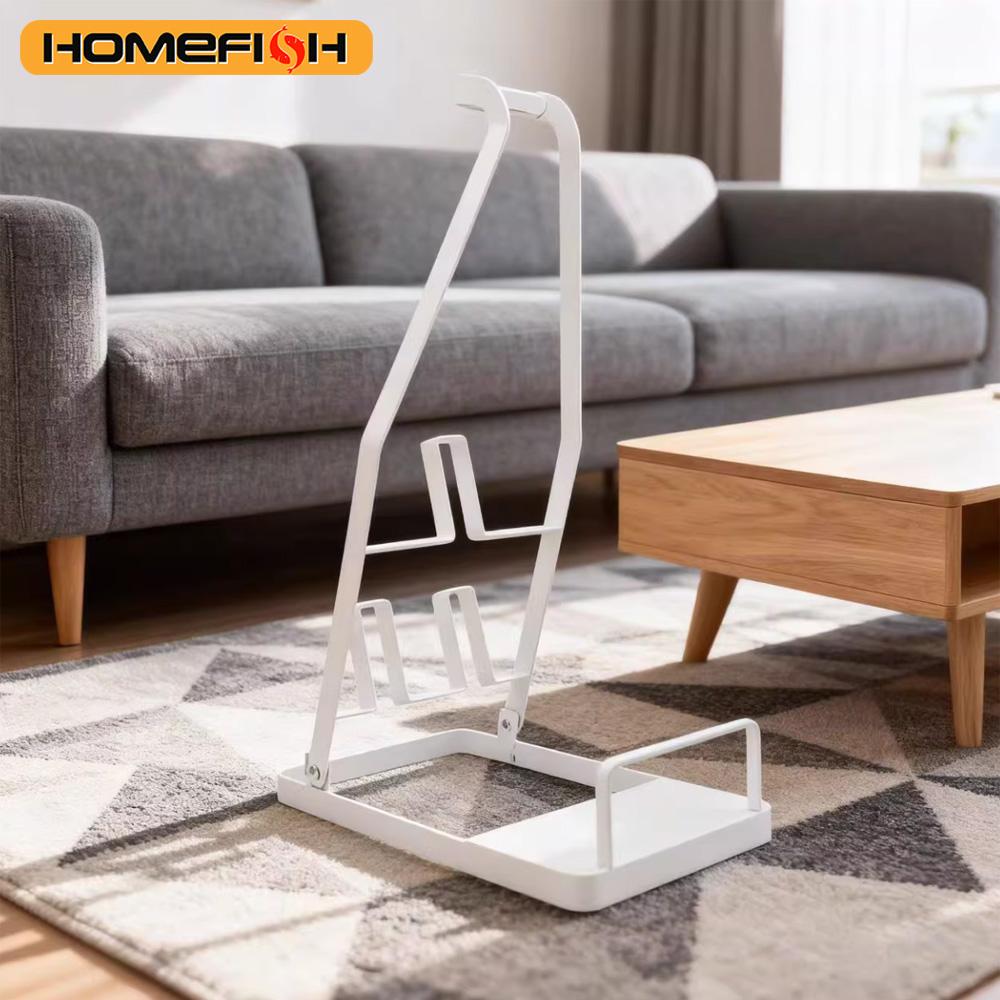 Universal Vacuum Cleaner Rack Dust Collector Metal Storage Shelf Simple Style Vertical Holder for Household