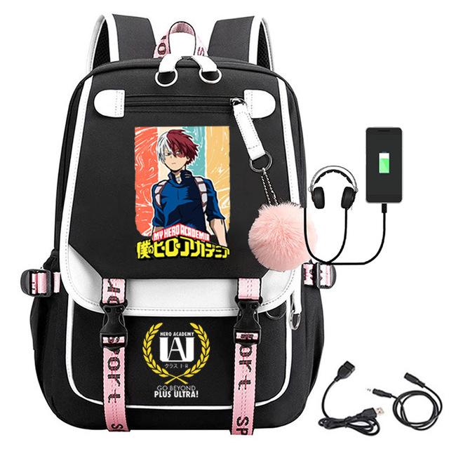 

Anime Usb Backpack Student School Bag Travel Bag Laptop 19inch