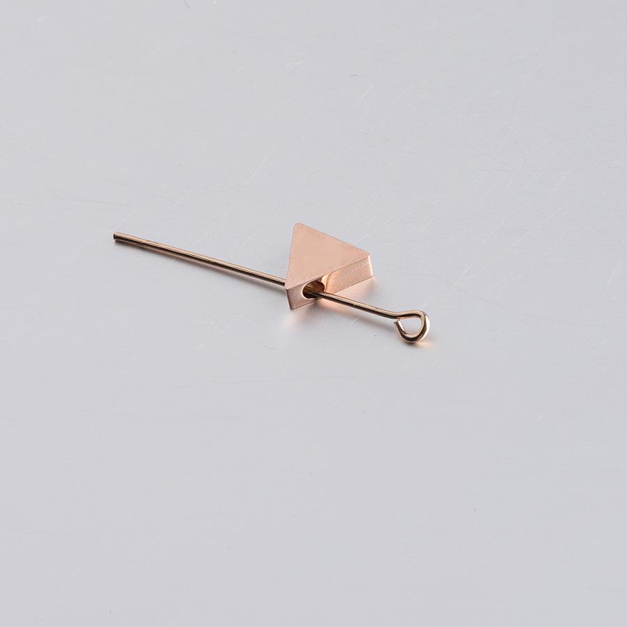 Stainless Steel Triangle Beads with 1.8mm Tip, 9x8mm Geometric Mirror Finish for DIY Jewelry