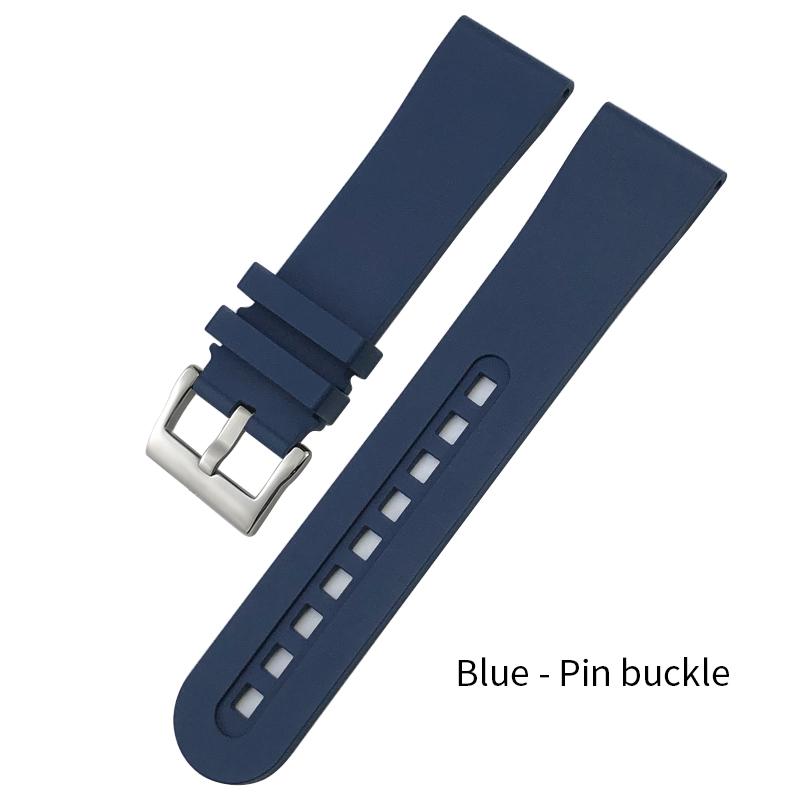 

20mm 21mm 22mm FKM Rubber Watchband 23mm for Blancpain Fifty Fathoms 5000 5015 5015 Fluororubber Watch Strap Butterfly Buckle 20mm
