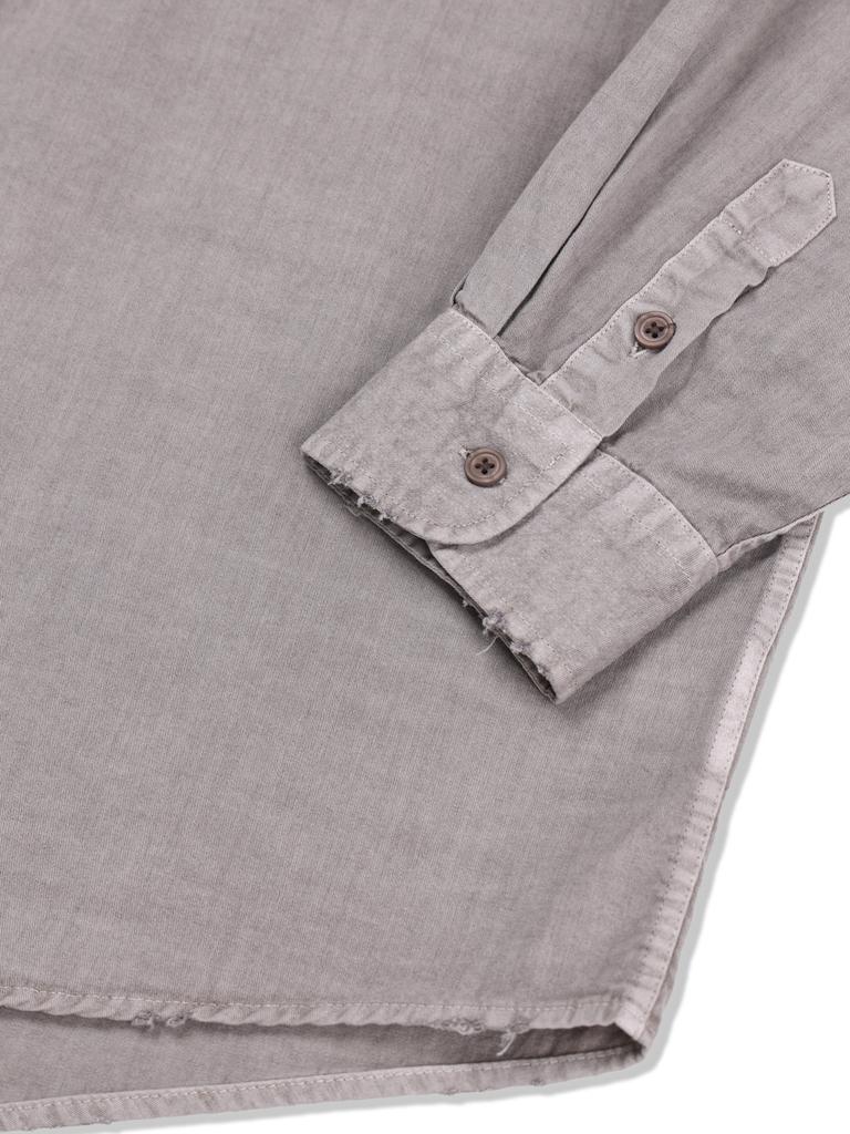 PSSHOPPER Pigment High-Density Damaged Shirt [Ash Brown]