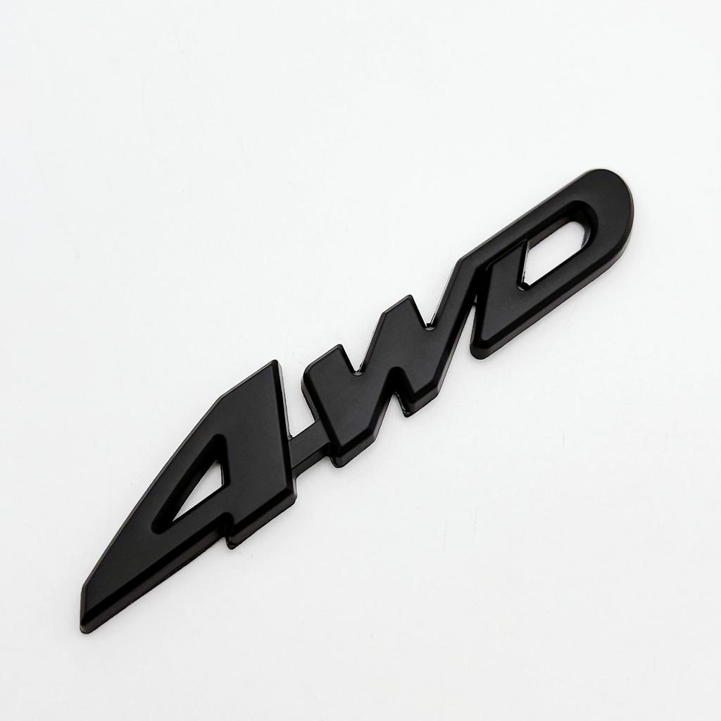 AAXH1 4WD Logo 3D Metal Sticker For Prius I20 I40 Tucson Compass Renegade Patriot Wrangler Car Wing Fender Rear Trunk Badge Emblem