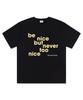 Deomopeuhauseu Sé Amable Camiseta Negra de Manga Corta Oversize