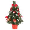 PVC Mini Artificial Christmas Tree Red Artificial Pine Tree  Hotel Cafe Table