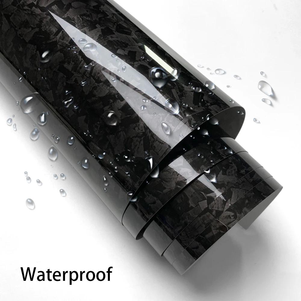 PET Forged Carbon Wrap Self-adhesive Car Wrap Vinyl Auto Tuning Waterproof Motorcycle Stickers Custom Fit Car Film Accessories