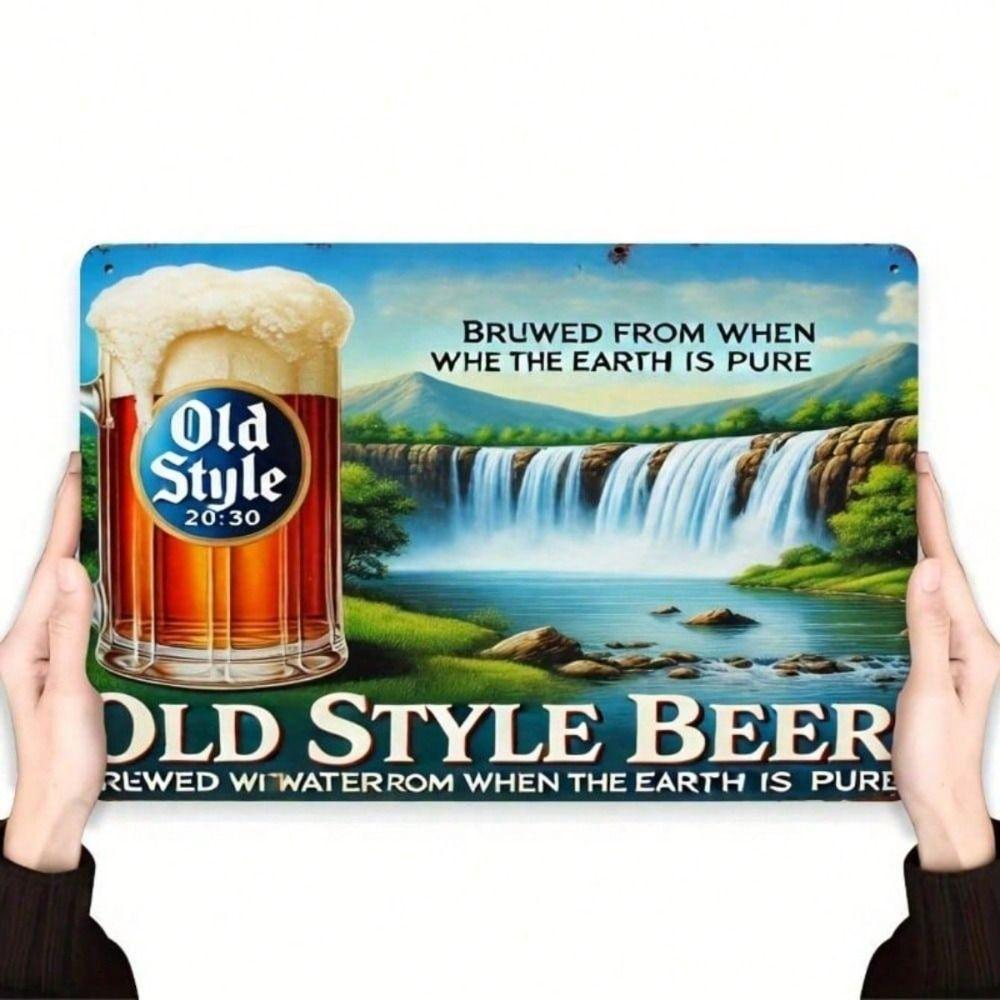 

Vintage Tin Sign Beer 1986 Retro Metal Poster Wall Art Bar