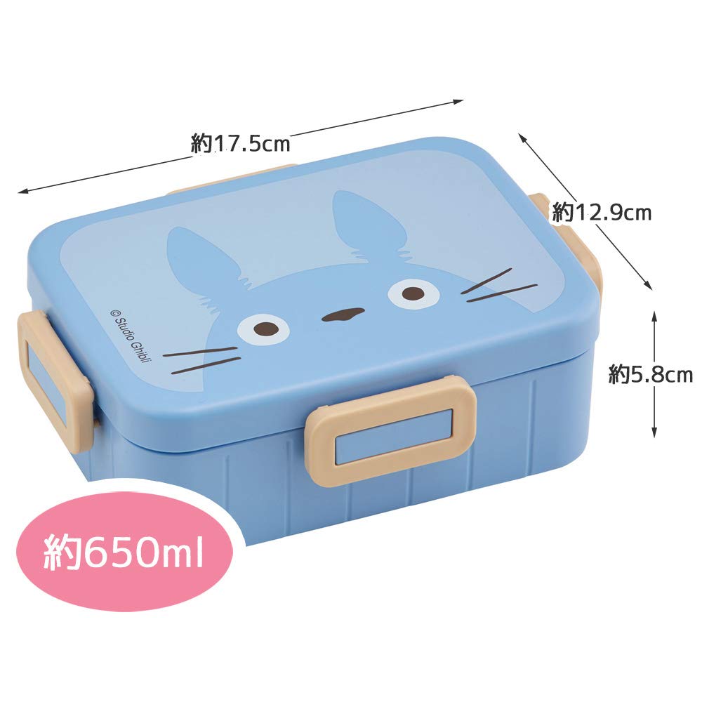 Skater Ag+ Antibacterial 4-Point Lock Totoro Bento Lunch Box 650ml, Studio Ghibli Neighbor Totoro Face Design