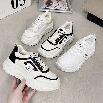 Chaussures de papa pour enfants, printemps et automne, plateforme, nouvelles chaussures de sport décontractées pour femmes, chaussures de course pour étudiants