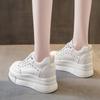 New Korean Version High Female Shoes Spring White Thick Bottom Casual Fashion Shoe Sneakers for Women Round Toe Size 40