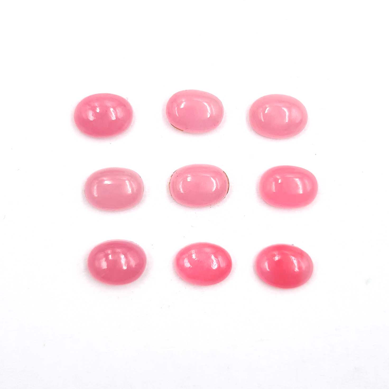 Dyed Pink Jade Oval Cabocon Loose Gemstone Lot 50 Pcs 6*8 MM 79 Ct For Jewelry Making 6*8 MM розовый