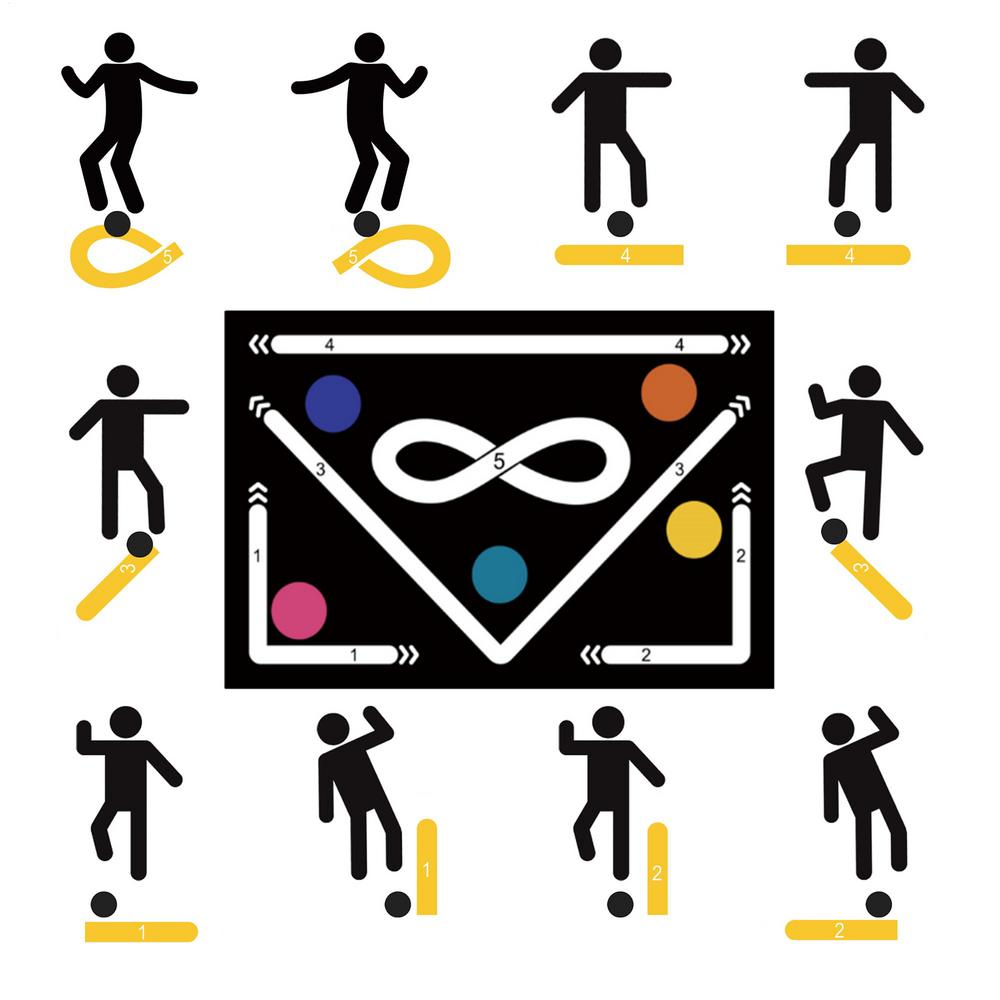 Soccer ball control training mat | Stable and silent rubber base | Digital Guidance Design | Improve ball sense, daily training