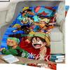 Cartoon Cover Blanket Luffy Student Air Conditioning Blanket Flannel Lamb Sherpa Blankets Baby Kids Gift Throw Sofa Bedroom