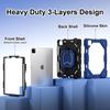 Heavy Duty Case for iPad Pro 11 4th 3th 2th 1th Air 5 4 10.9 Silicone + PC Shockproof Stand Tablet Cover with Shoulder Straps