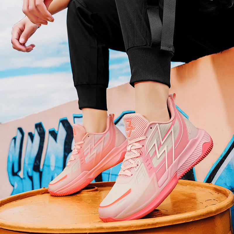 Women's Mesh Breathable, Non-slip, Wear-resistant, Shock-absorbing, Lightweight and Soft-soled Students' Low-top Actual Combat Luminous Sports Shoes