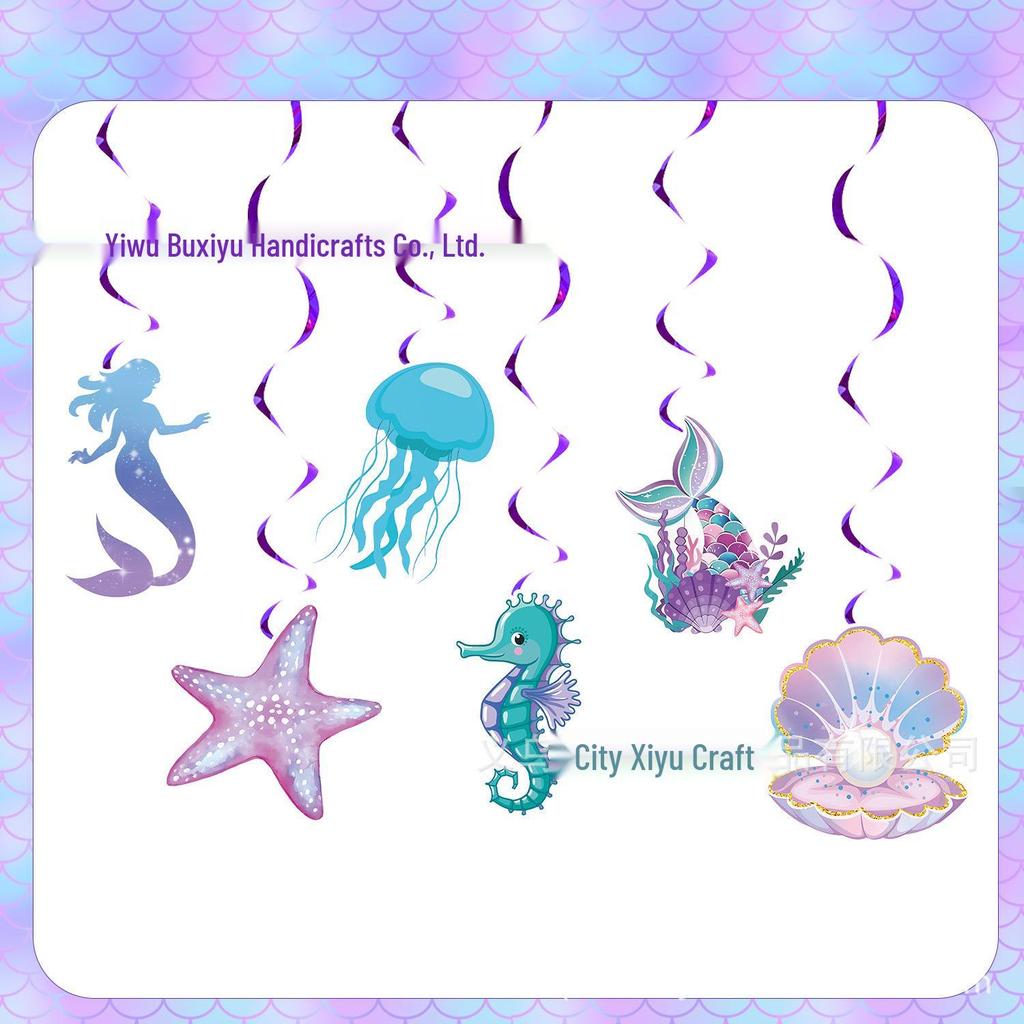 Pink Mermaid Birthday Party Set: Tablecloth, Plates, Cups, Balloons, and Cutlery