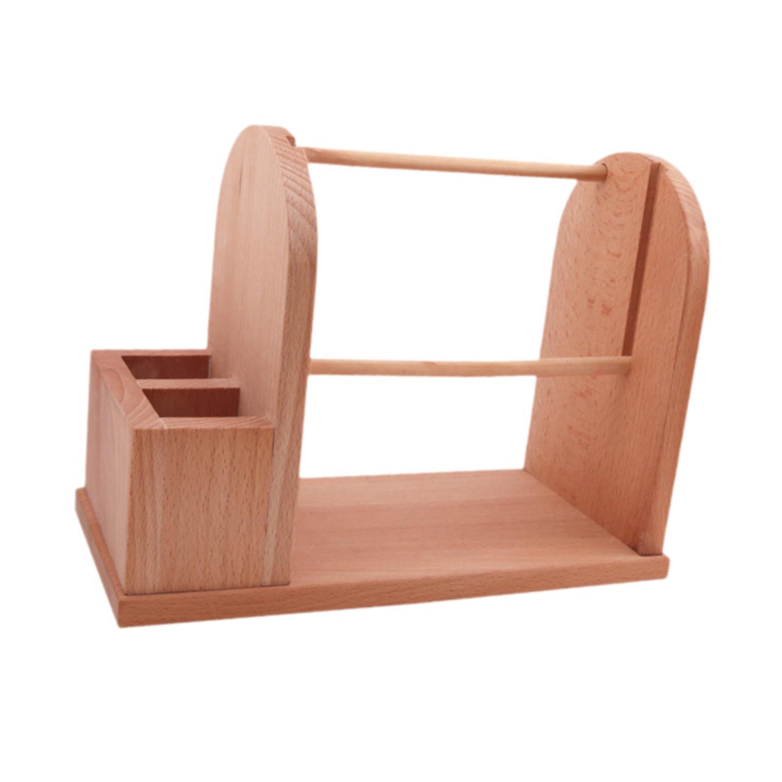 Wooden Yarn Holder Yarn Rack Organizer Storage Rack Rotating Portable Yarn Spindle Dispenser for Crocheting Knitting Hats