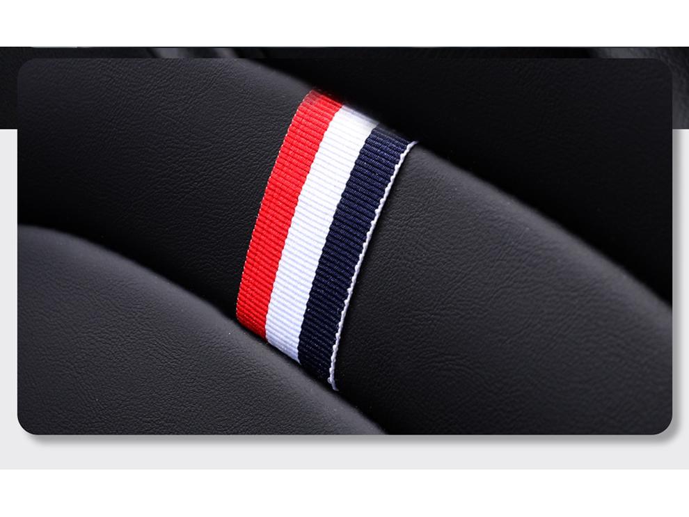 All-Season Universal Nappa Leather Car Seat Cover - Breathable Perforated Full Surround Design