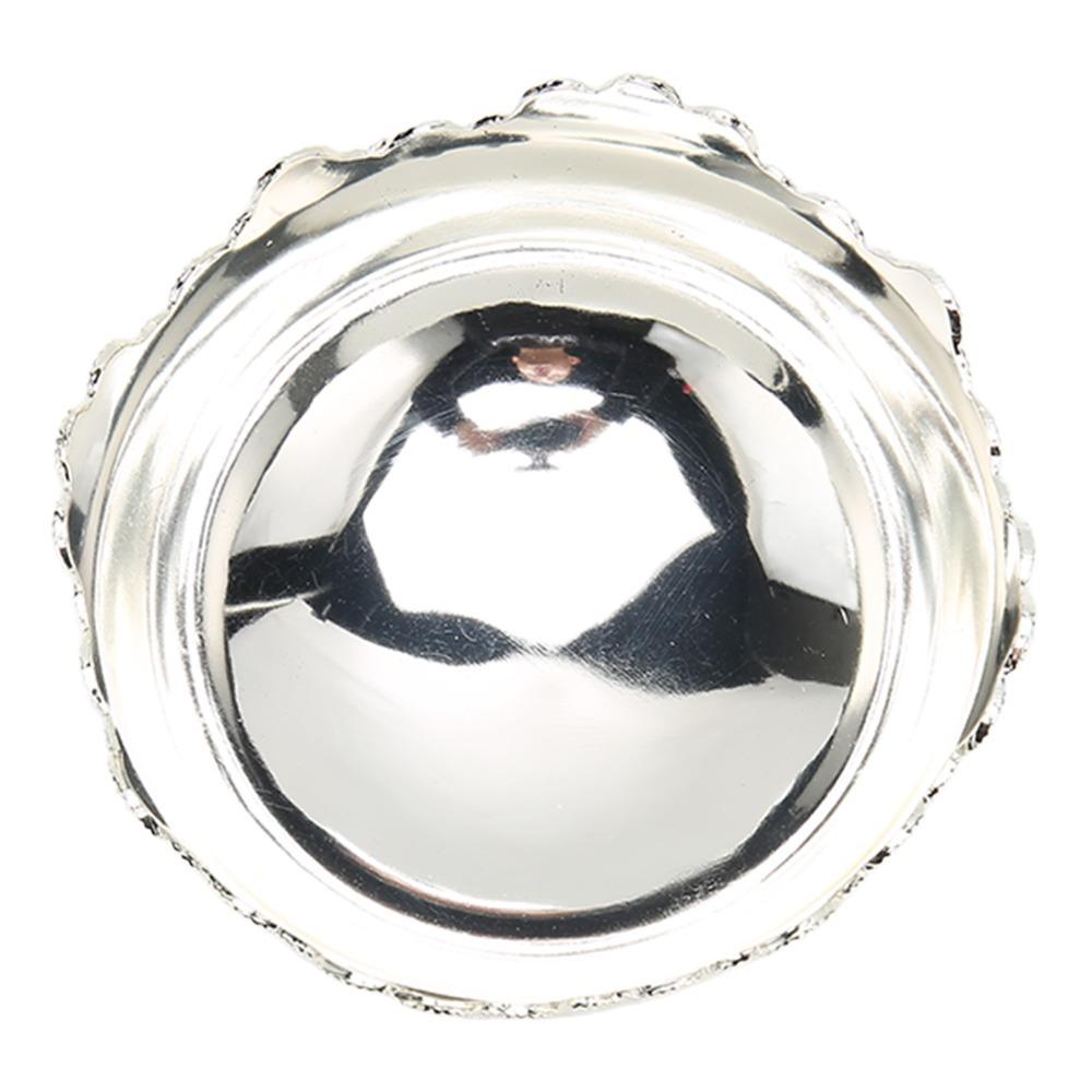 Small European Style Serving Bowl Silver Metal Serving Bowl Decorative Centerpiece Dish Party Use