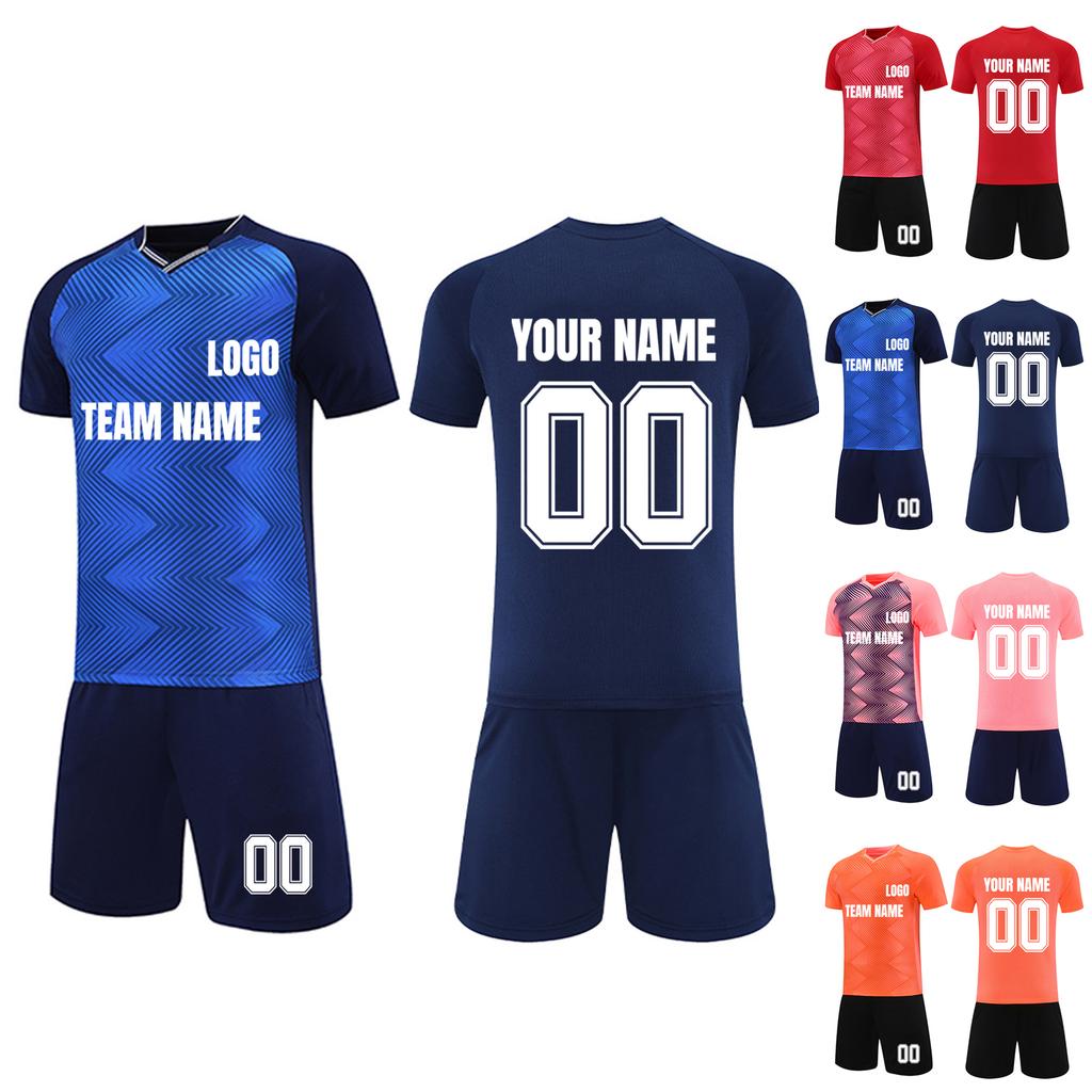 Personalised Shirts Kit Mens Girls With Name Number Custom Football Jerseys For Boys Training Suit