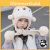 Childrens Animal Cartoon Wool Hat With Windproof Design And Soft Polyester Fabric For Winter Use