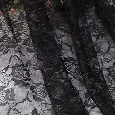 Moonfarm Rose Lace Fabric In White and for 150cm Wide In Black, Crafts, Approx. 1-5m, Approx. (3m Black)