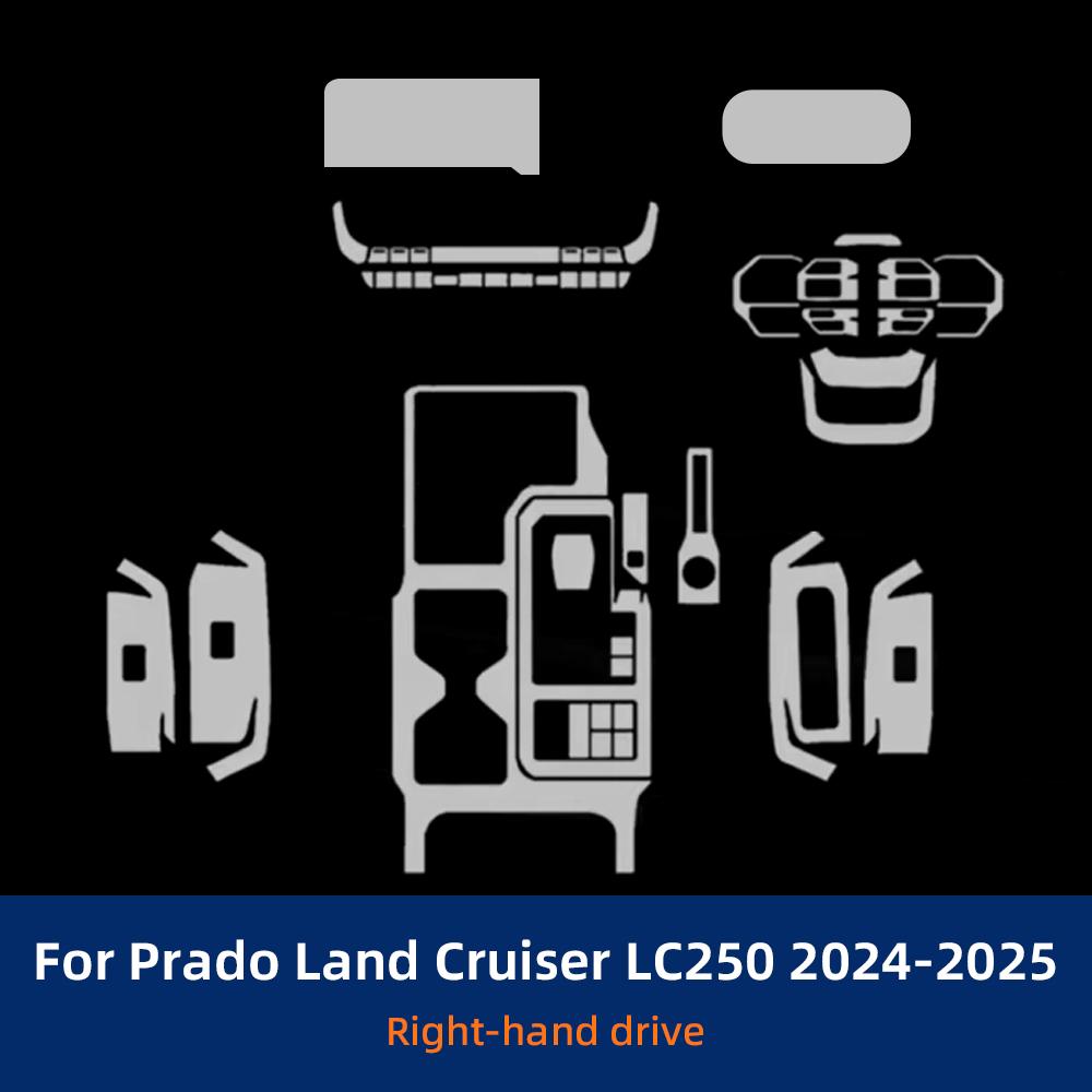 TPU Interior Protective Film for Prado Land Cruiser LC250 2024-2025 Transparent Anti-Scratch Self-Healing Sticker