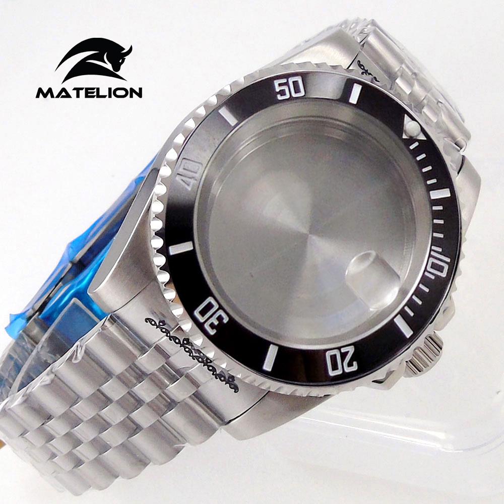 Matelion 200M Diving Case 40mm Fit NH35 NH36 NH34 GMT ETA 2824 PT5000 Watch Case Jubilee Bracelet Sapphire Glass Slide Buckle
