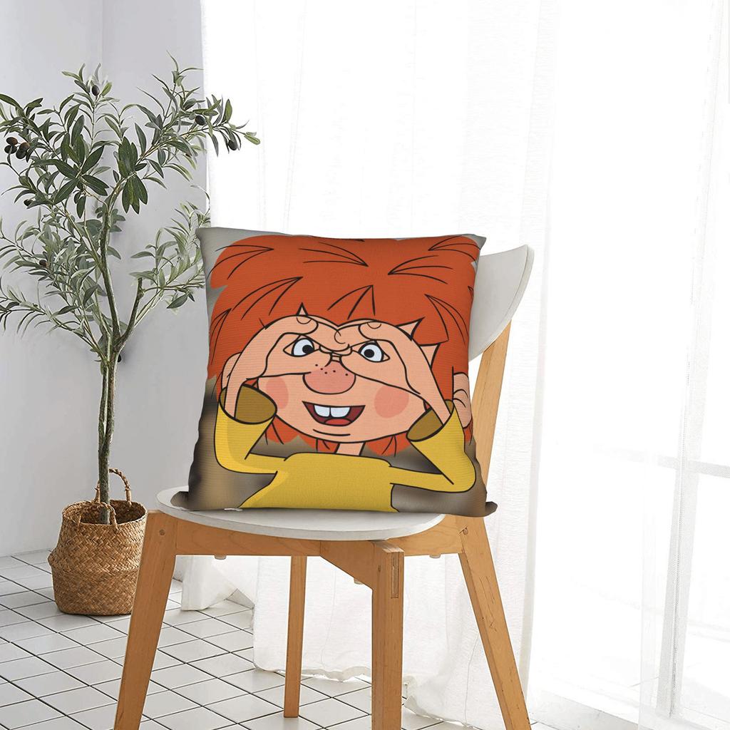 P-Pumuckls Pillow Case Cute Funny Pillow Cover Square Pillowcases For Office Car Home Decor