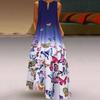 Gradient Butterfly Print Fashion Loose Sleeveless Dress