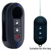 Custodia Cover in Silicone a 3 Pulsanti per Chiave Auto per Fiat 500 Guscio Chiave Remota Pieghevole per Fiat Punto Panda Accessori Auto