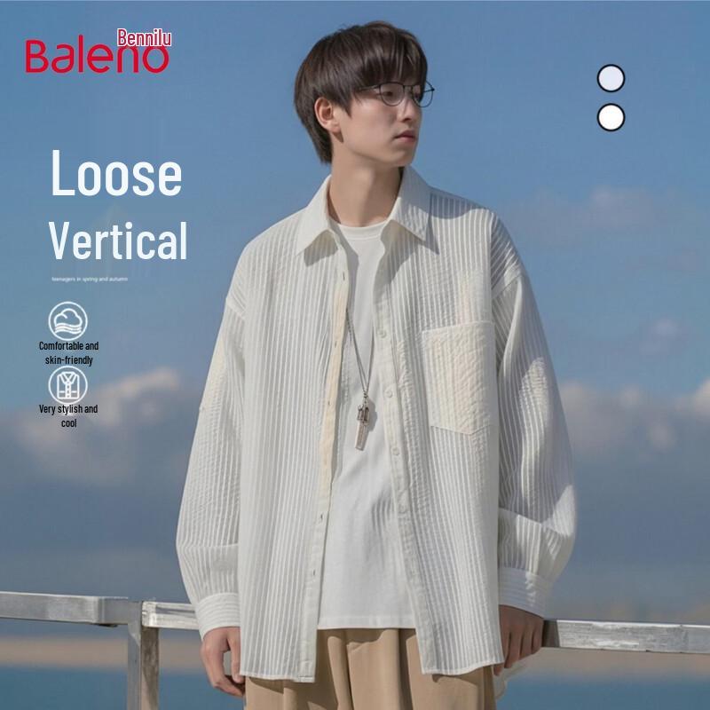 Baleno Men s Striped Relaxed Fit Casual Shirt S