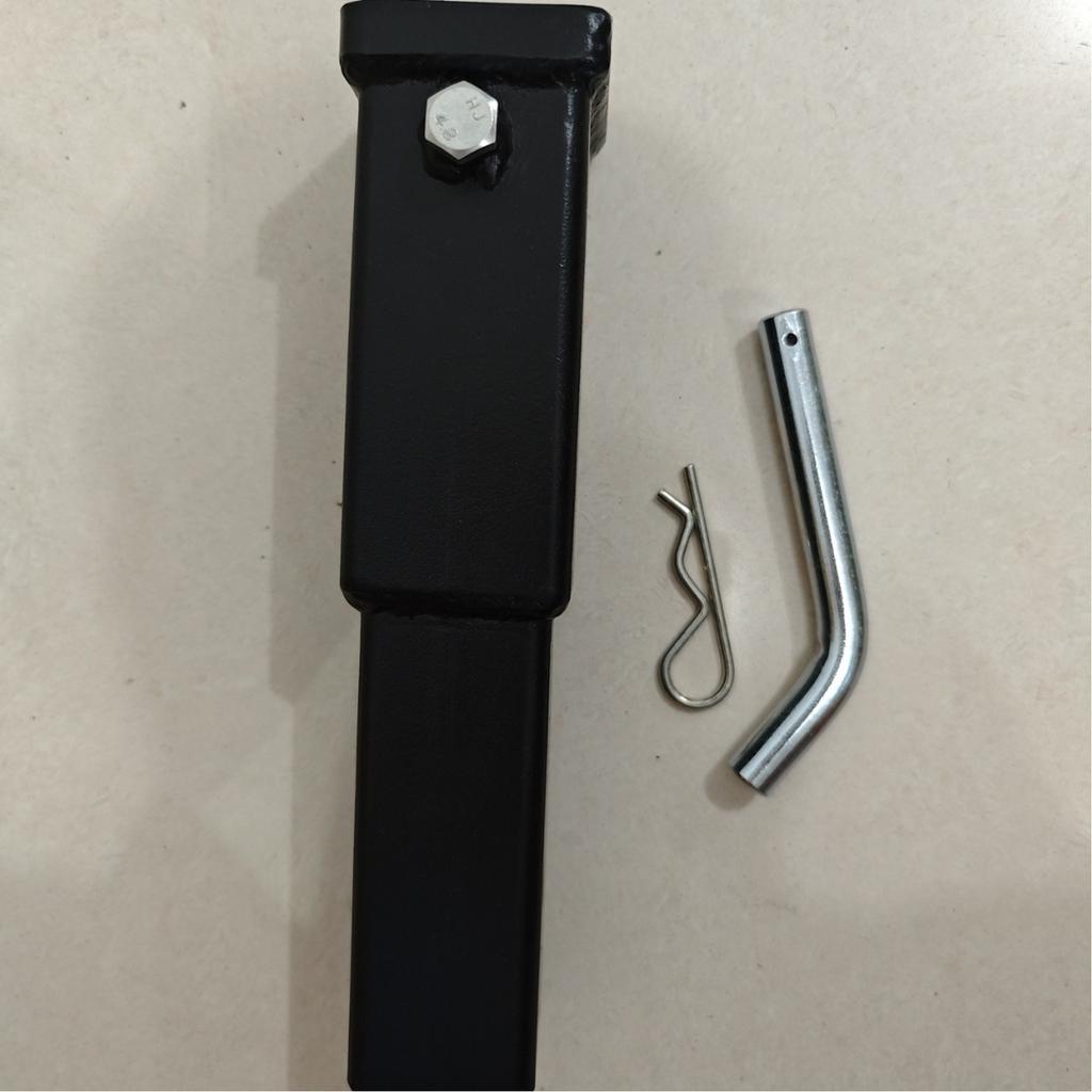 Trailer Hitch Extension with 5/8 inch Hitch Hole Black Receiver Tube Extender