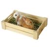 AZNABLE Timothy Hay Bin for Rabbits, Large Capacity Wooden Hay Feeder for Small Animals, Chinchillas, and Guinea Pigs