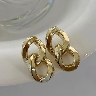 Damen Tägliche Dicke Kettenohrringe