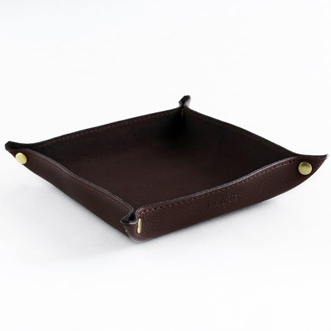 Nakota Colunaline Travel Leather Made In Japan with Tochigi for and Ideal for Business and Brown Tray, Leather, Eyeglasses, Money, Accessories,