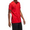 adidas T Shirts Men's Light Scarlet Crew Neck Moderate Straight Fit FU6220