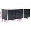 Garden Raised Bed Anthracite Grey 240 X 80 X 77 Cm Galvanized Steel