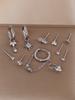 11PCS Elegant Charm Star Chain Pendants Decorative Earrings, Suitable for Women's Party, Banquet Gifts, Exquisite Jewelry