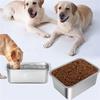 Hygienische Edelstahl-Hundeleckerli-Futter Napf Anti-Rutsch-Boden Perfekt für Große Hunde Rechteckig Große Kapazität