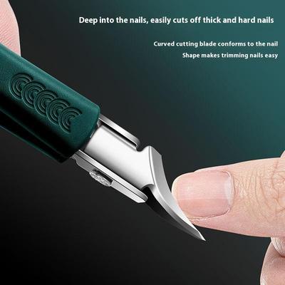 Super Slanted Pointed Nail Clippers Anti-Splash Thick Nail Clipper Toenail Pliers Nail Scissors Toenail Pliers Nail Care Tools