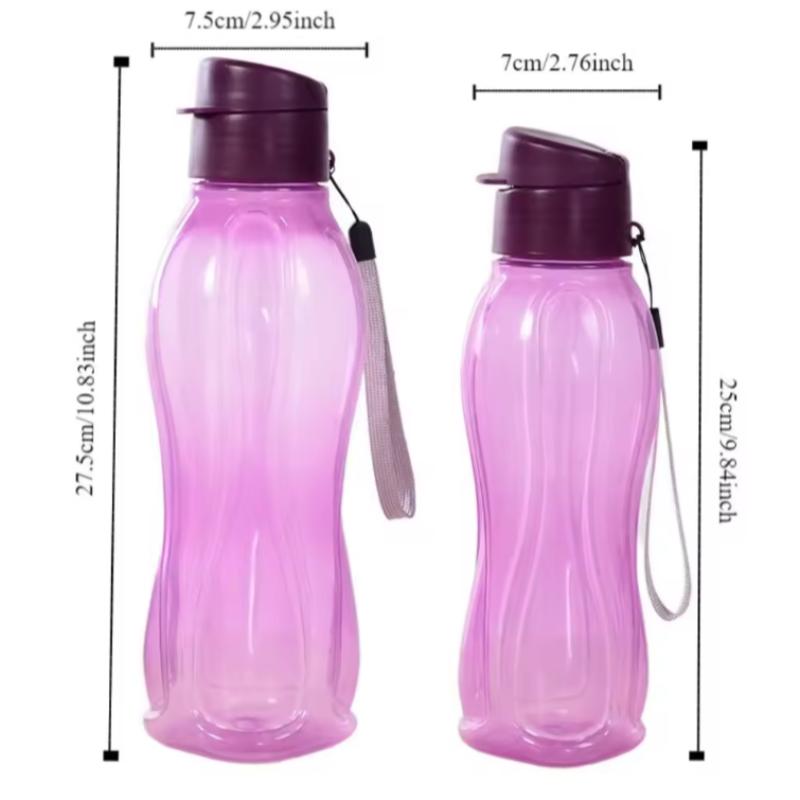 800/1100ML Plastic Water Bottle Large Capacity Leak Proof Flip Top Drink Bottle with Handle Strap Lightweight Travel Kettle
