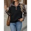 European and American Autumn Casual Personality Streetwear Half-high Collar Cardigan Leopard Print Hoodie Leopard Print Hoodie