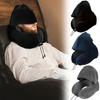 1pc Travel Neck Pillow with Hood Ergonomic U Shaped Contour Cushion for Car Plane Office Headrest Support Hand Washable Ideal