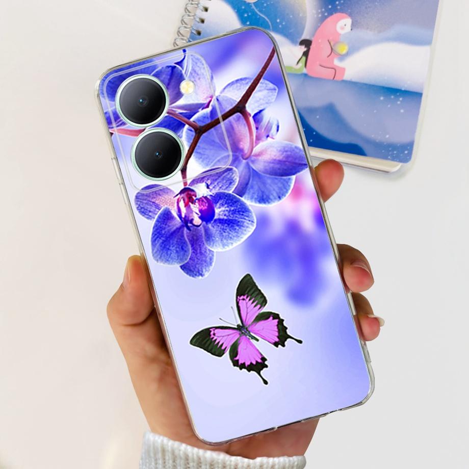 For Vivo Y78 Case Vivo Y78 Plus 5G Soft TPU Silicone Capa Coque For Vivo V29 Lite V2244 Back Cover Lovely Cat Cartoon Girly Etui