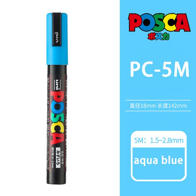 Uni POSCA Marker Farbstift, 39 Farben PC-5M/44 PC-3M/36 PC-1M, Acryl Steinmalerei Zeichnen Graffitti Marker Kunstbedarf
